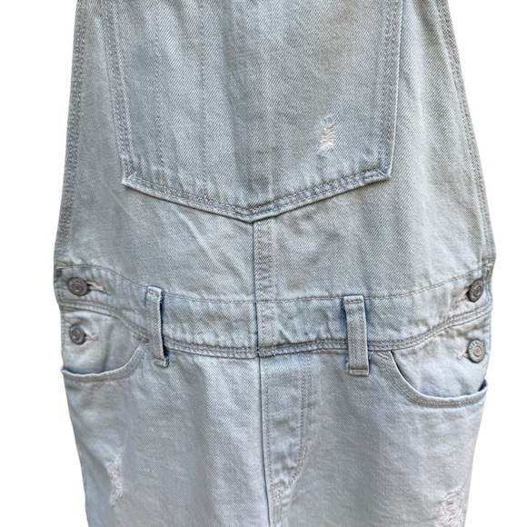 Old Navy girls Light Blue Denim Overalls 4Th July inspired size 14 - Picture 4 of 13